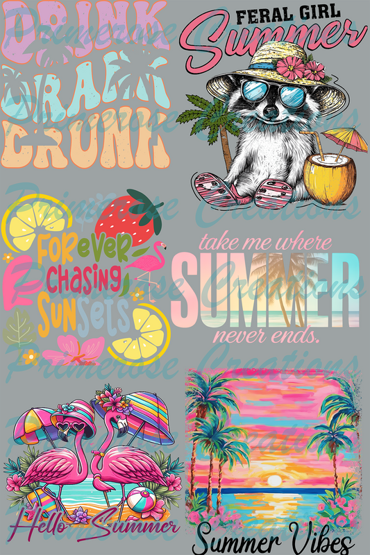 Summertime fun -Pre Made Gang Sheet 24X36