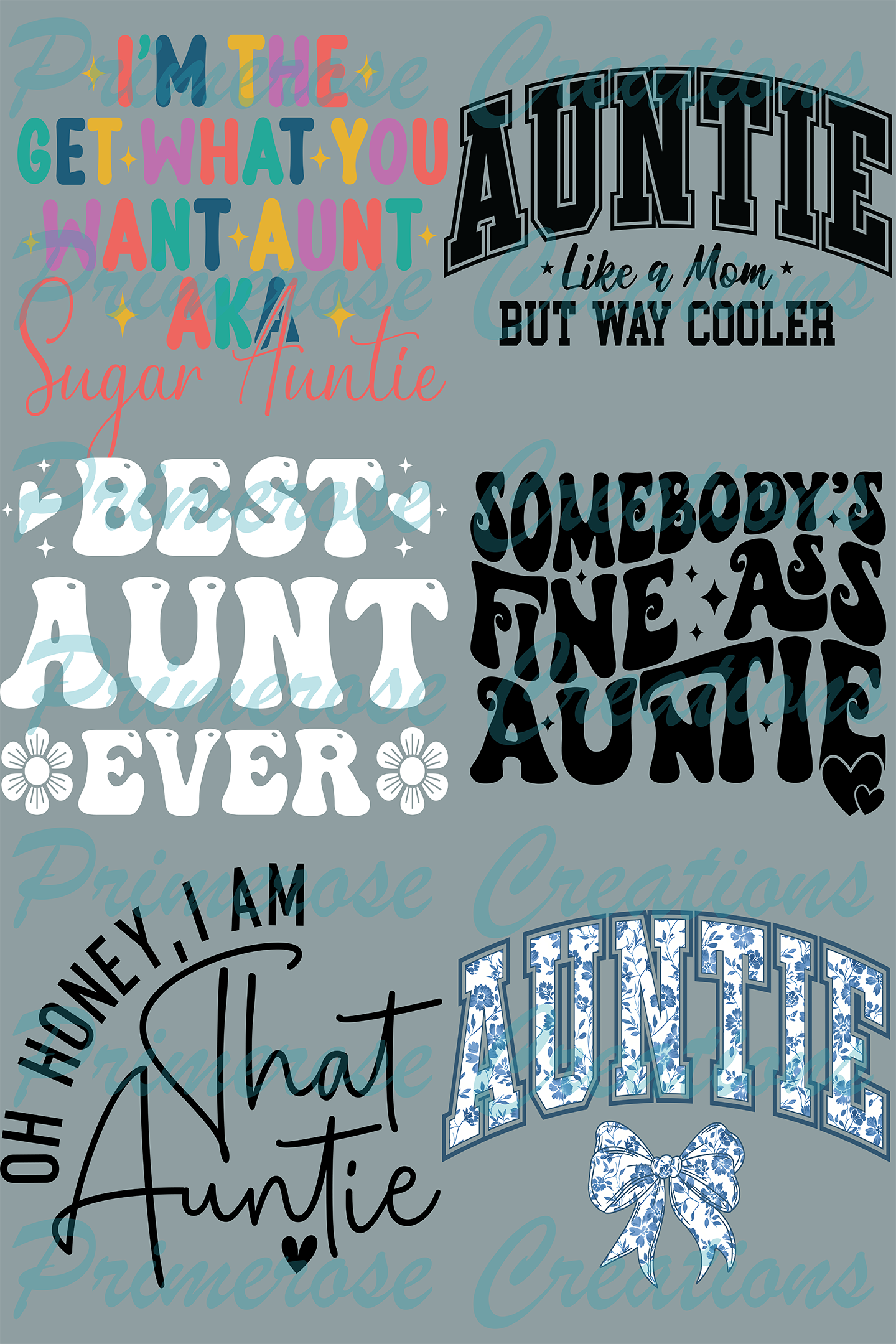 Auntie -Pre Made Gang Sheet 24X36