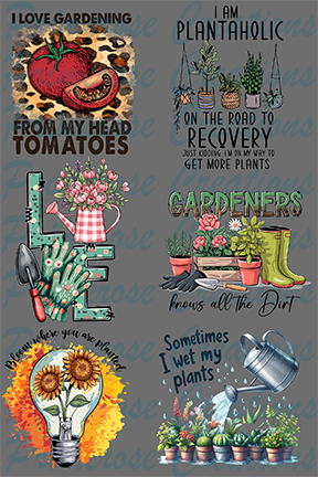 Gardening -Pre Made Gang Sheet 24X36