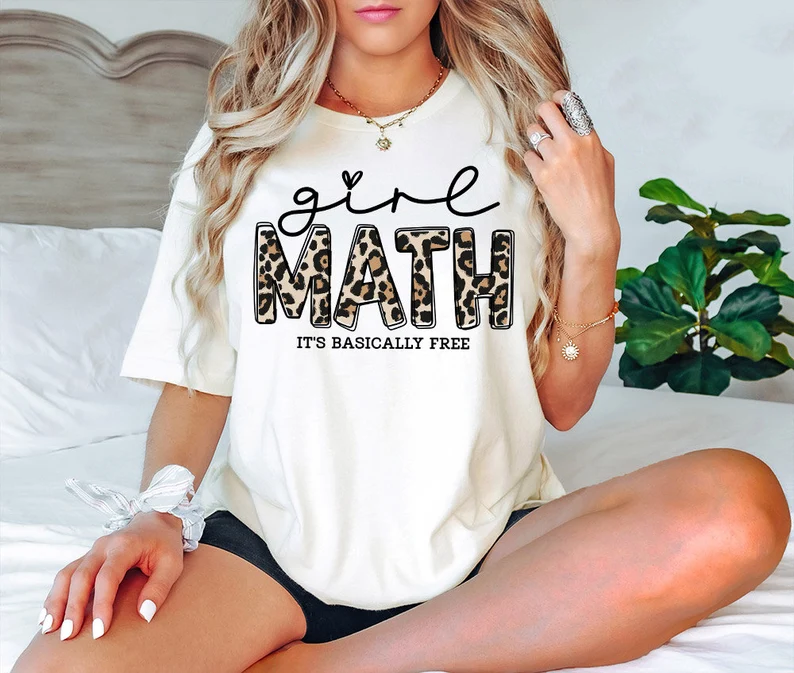 Girl Math Leopard - DTF TRANSFER -