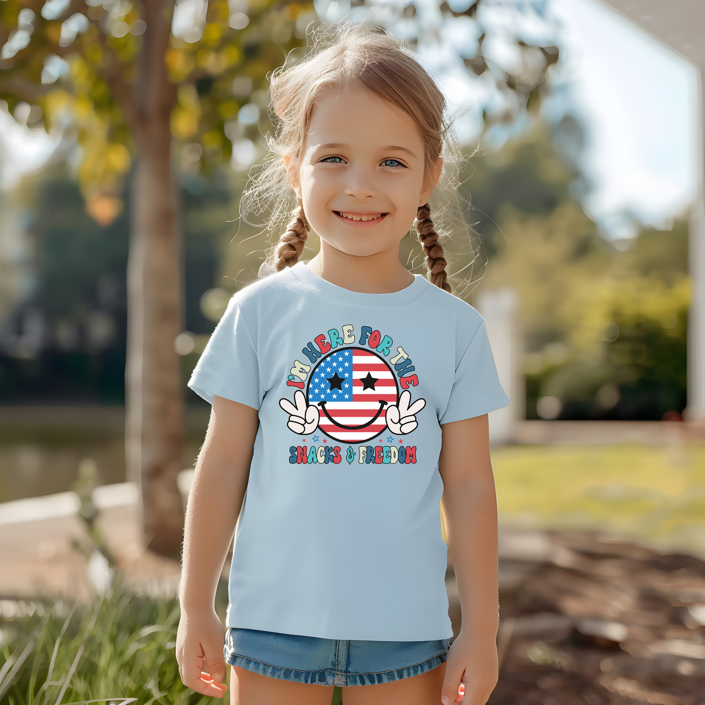 Here For the Snacks and Freedom-YOUTH- DTF TRANSFER