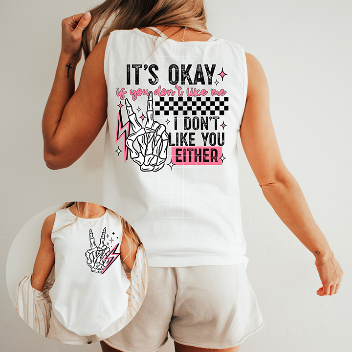 I Don't Like you either -Pink - DTF TRANSFER