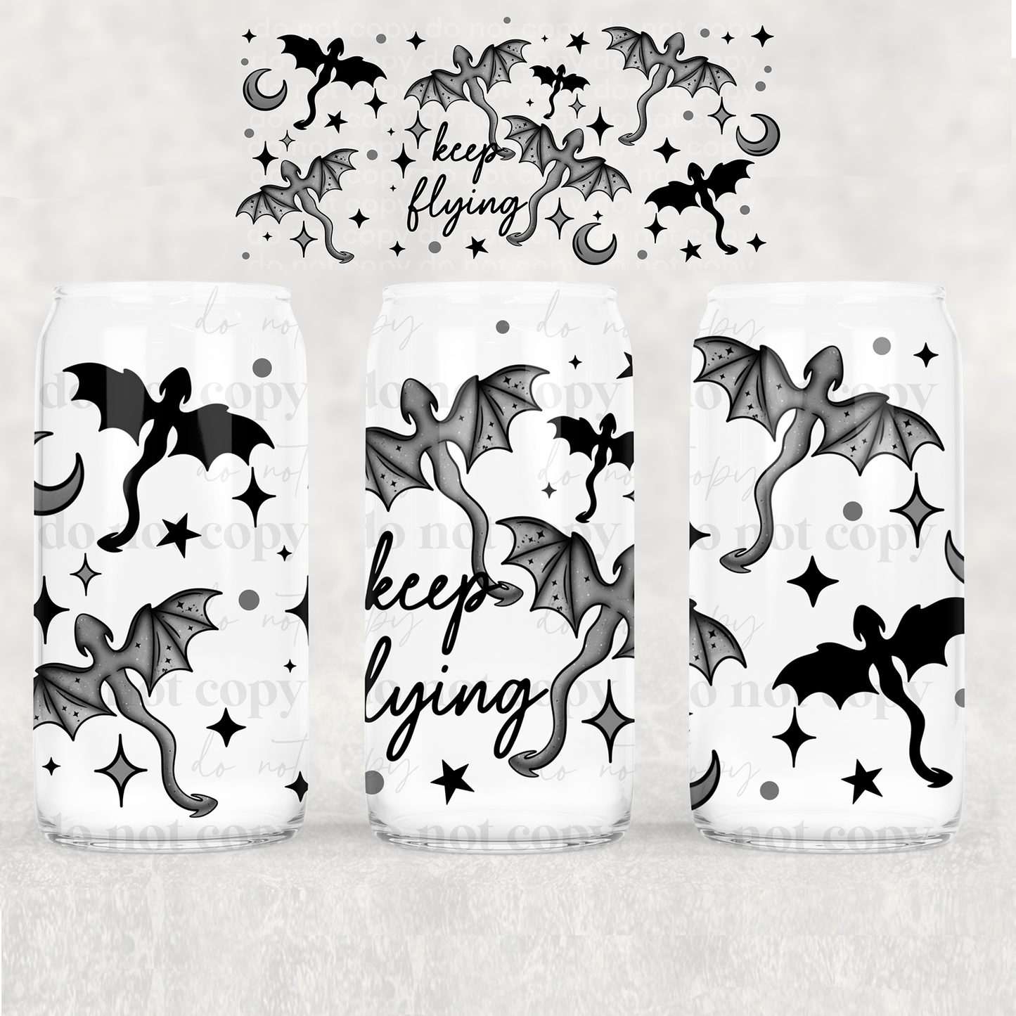 Keep Flying- 16 oz UVDTF Wrap