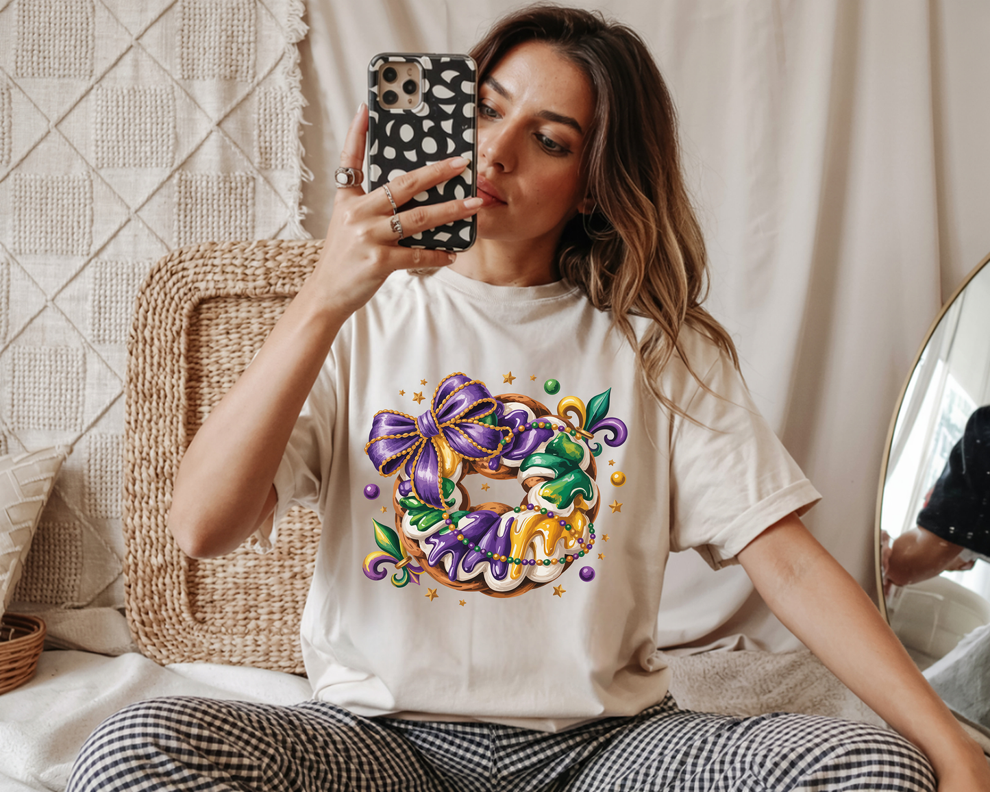 King cake- Full Color-DTF Transfer-2-5 Business Days