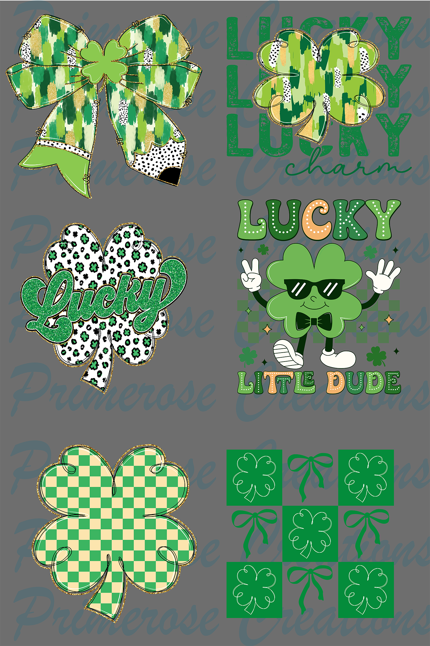 Lucky clover St Patrick day- Pre Made Gang Sheet 24X36