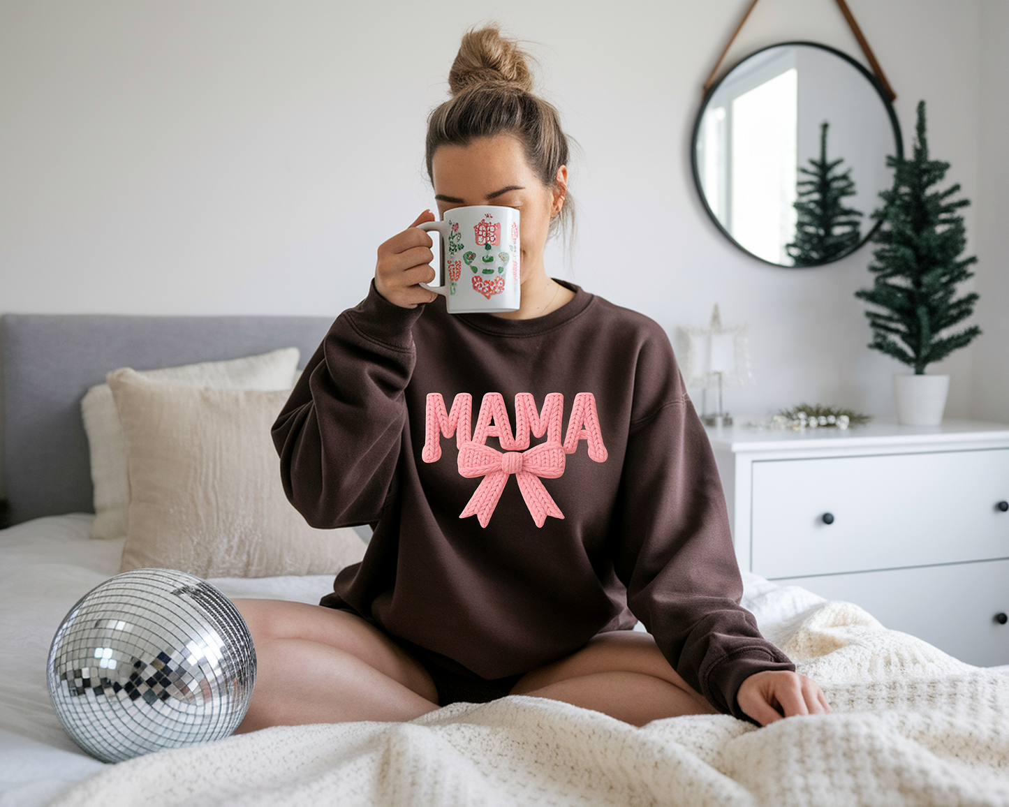 mama light pink coquette yarn-Full Color DTF Transfer - Friday New Releases