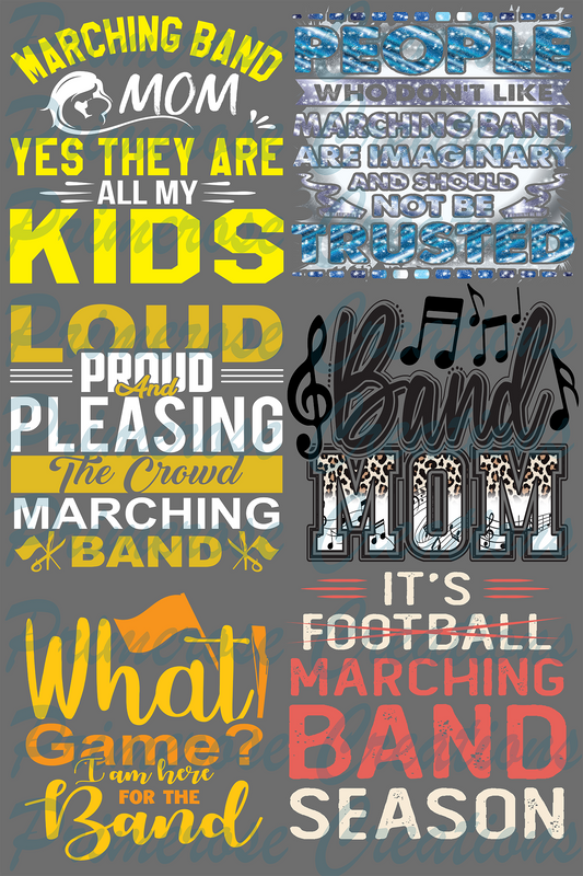 Marching Band-Pre Made Gang Sheet 24X36