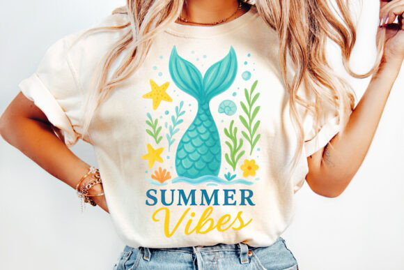 Mermaid Summer Vibes - DTF TRANSFER