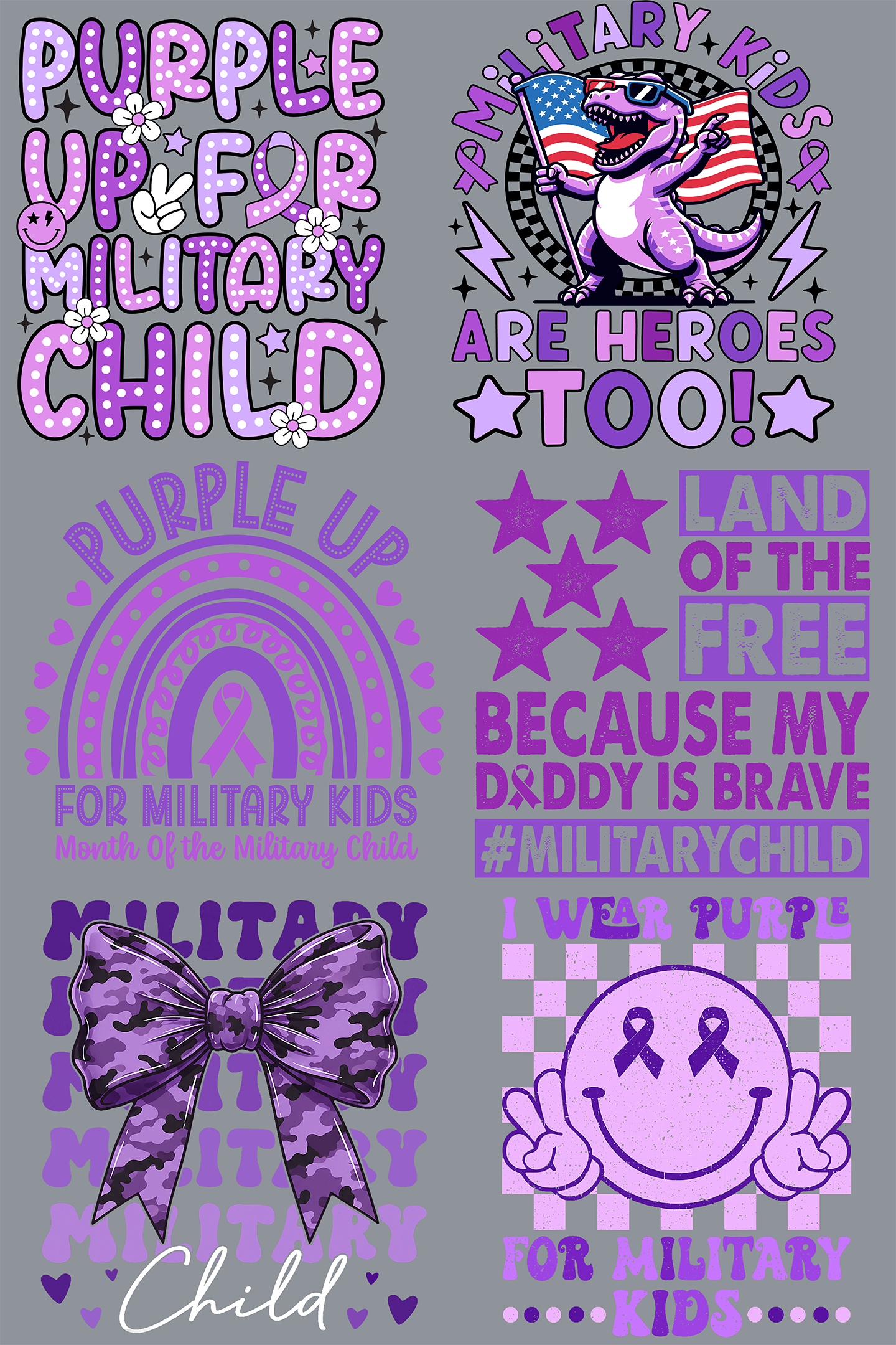 Military Child Pre-Made Gang Sheet 24X36