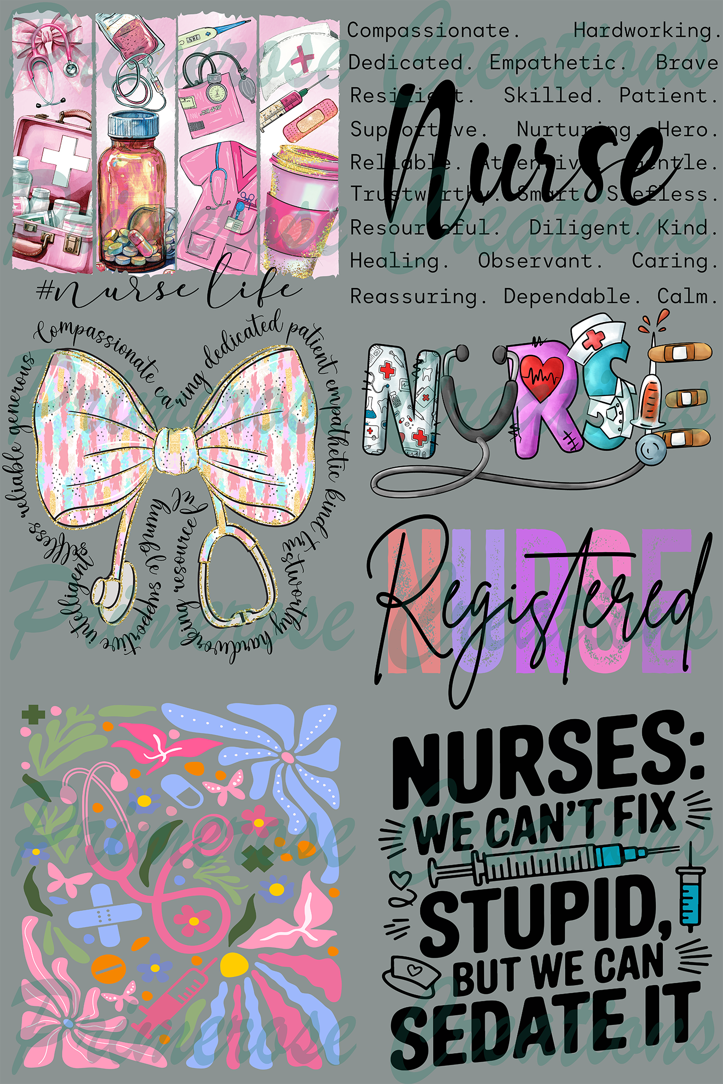 Nursing Pre Made Gang Sheet 24X36