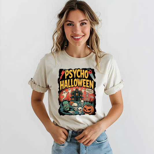 Psycho Halloween-Full Color-DTF TRANSFER-2-5 Business Days