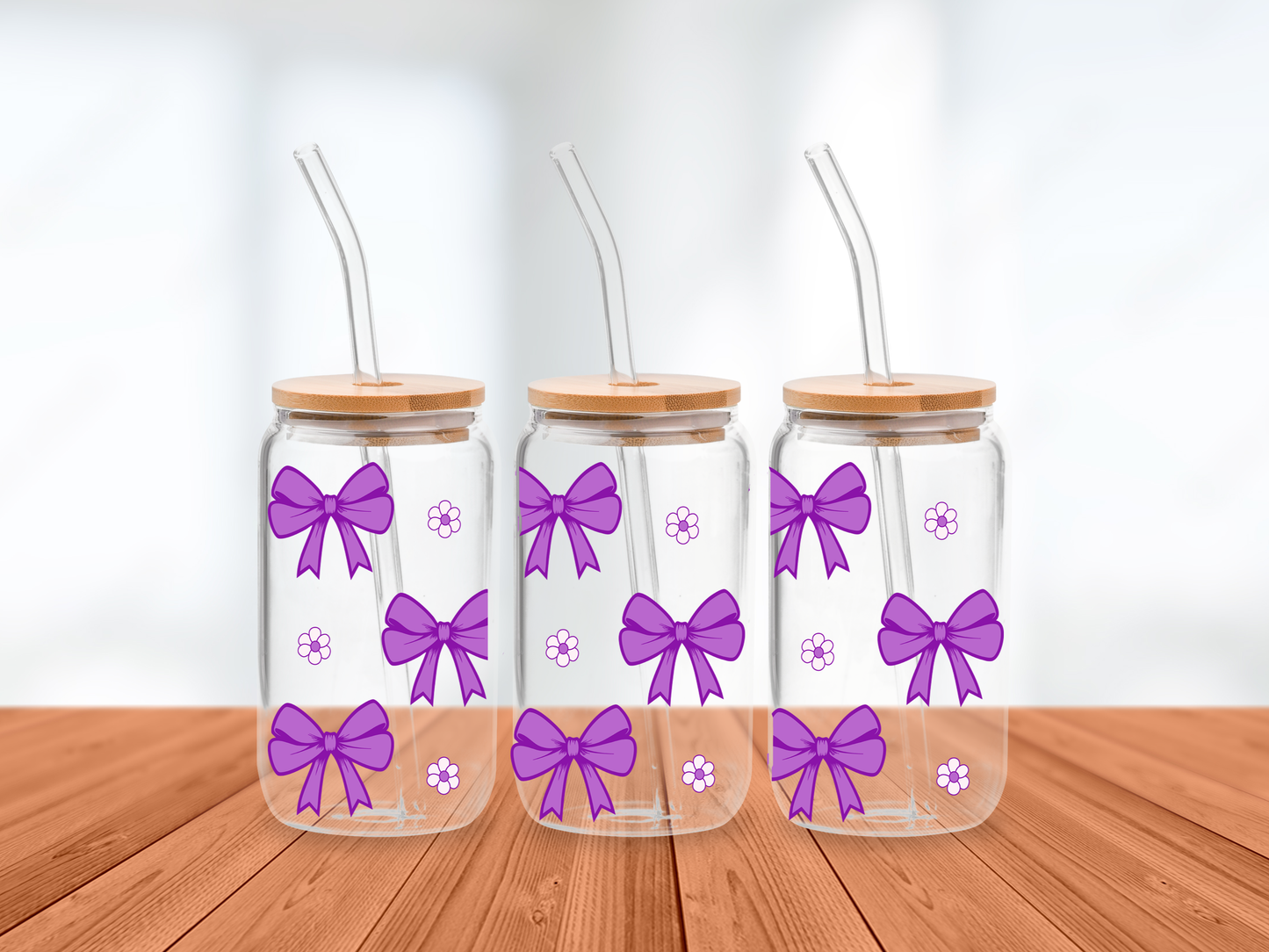 PURPLE BOW - UV DTF PRINT
