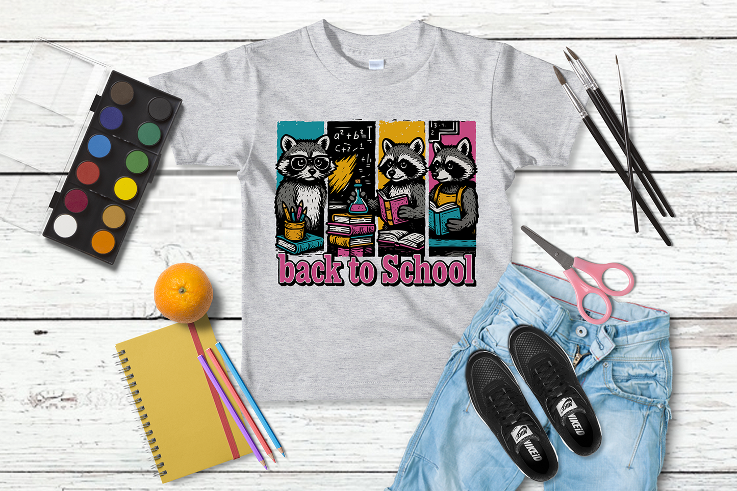 Raccoon Back to school-Youth-DTF Transfer