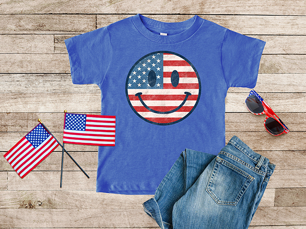 Red, White and Smile-Youth- DTF TRANSFER