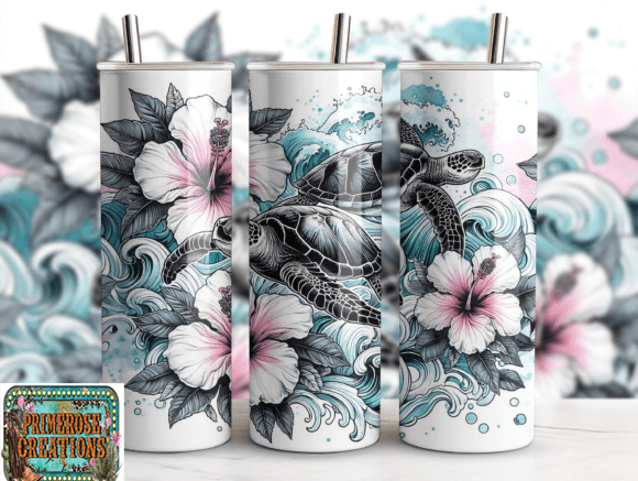 Sea Turtle Floral - 20oz
