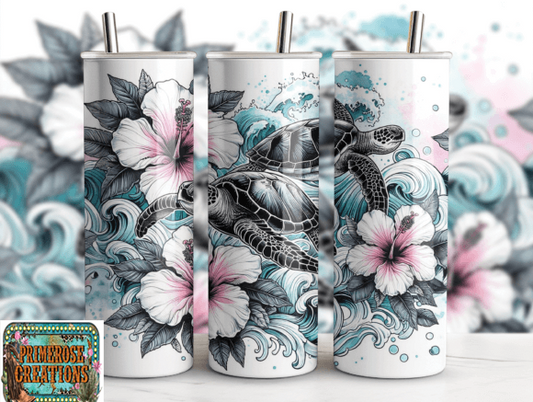 Sea Turtle Floral - 20oz