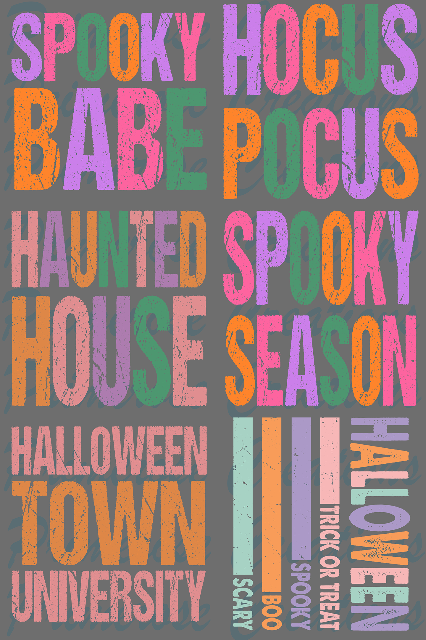 Spooky Pastel - Pre Made Gang Sheet 24X36