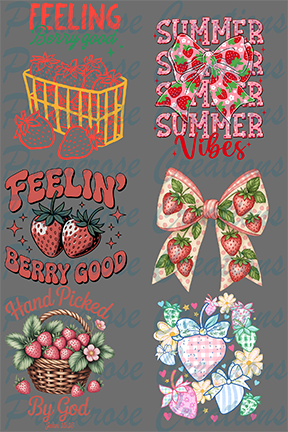 Strawberry-Pre Made Gang Sheet 24X36