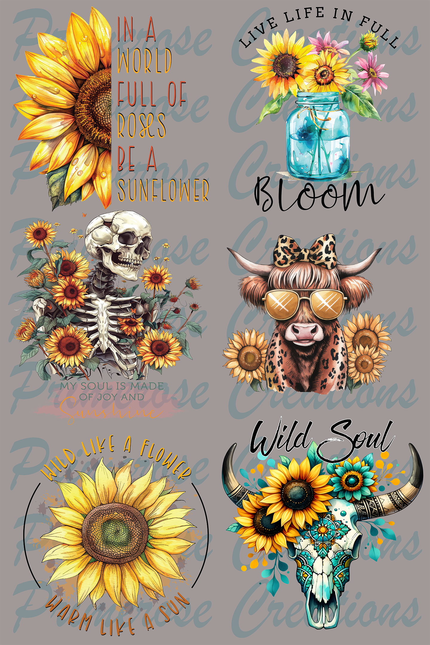 Sunflower Pre-Made Gang Sheet 24X36