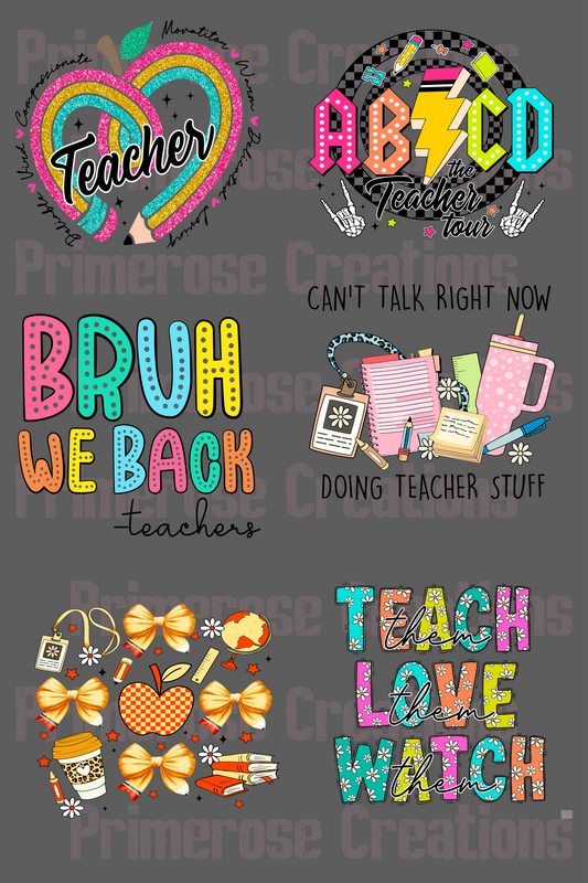 Teacher-Pre Made Gang Sheet 24X36