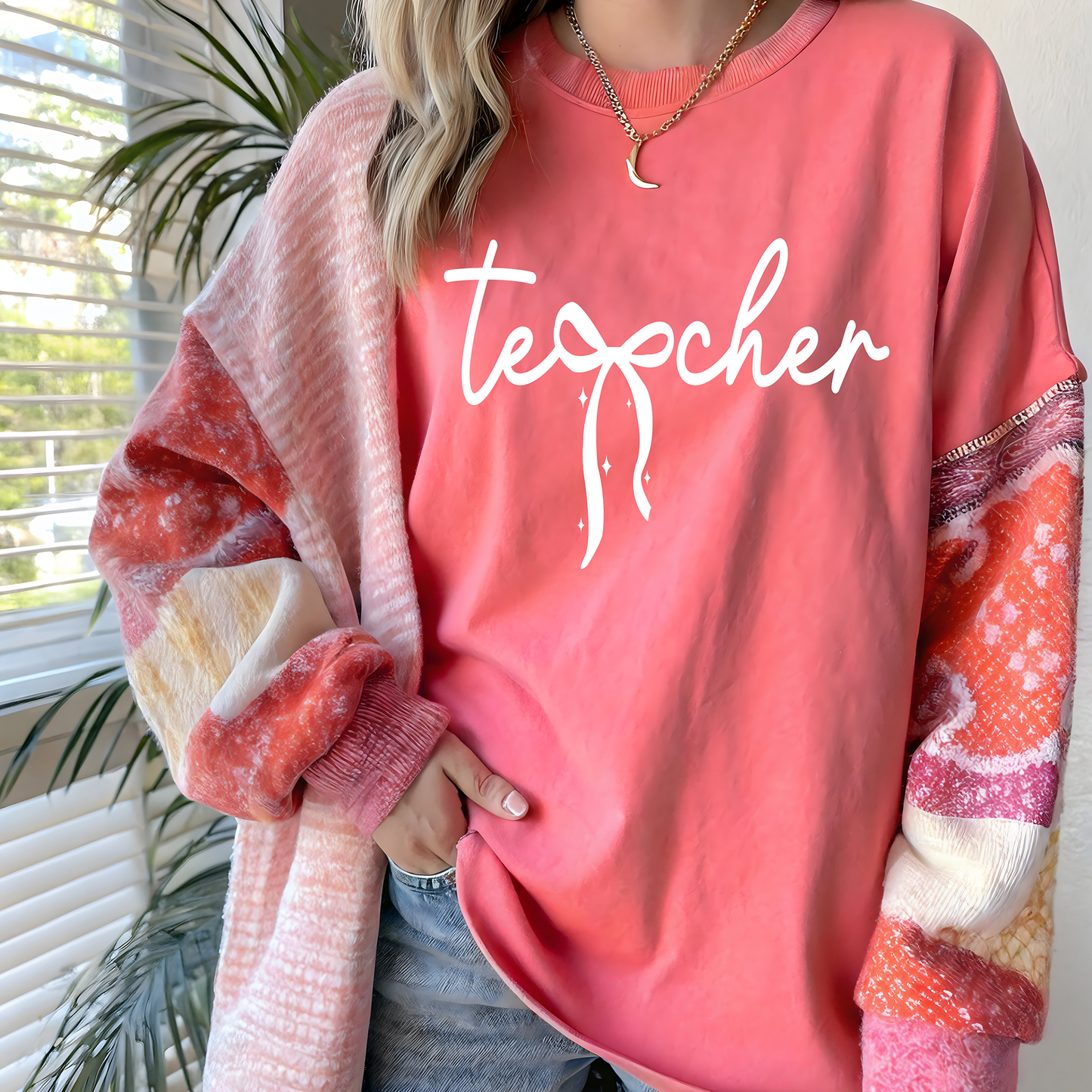 teacher white- Full Color-DTF Transfer-2-5 Business Days