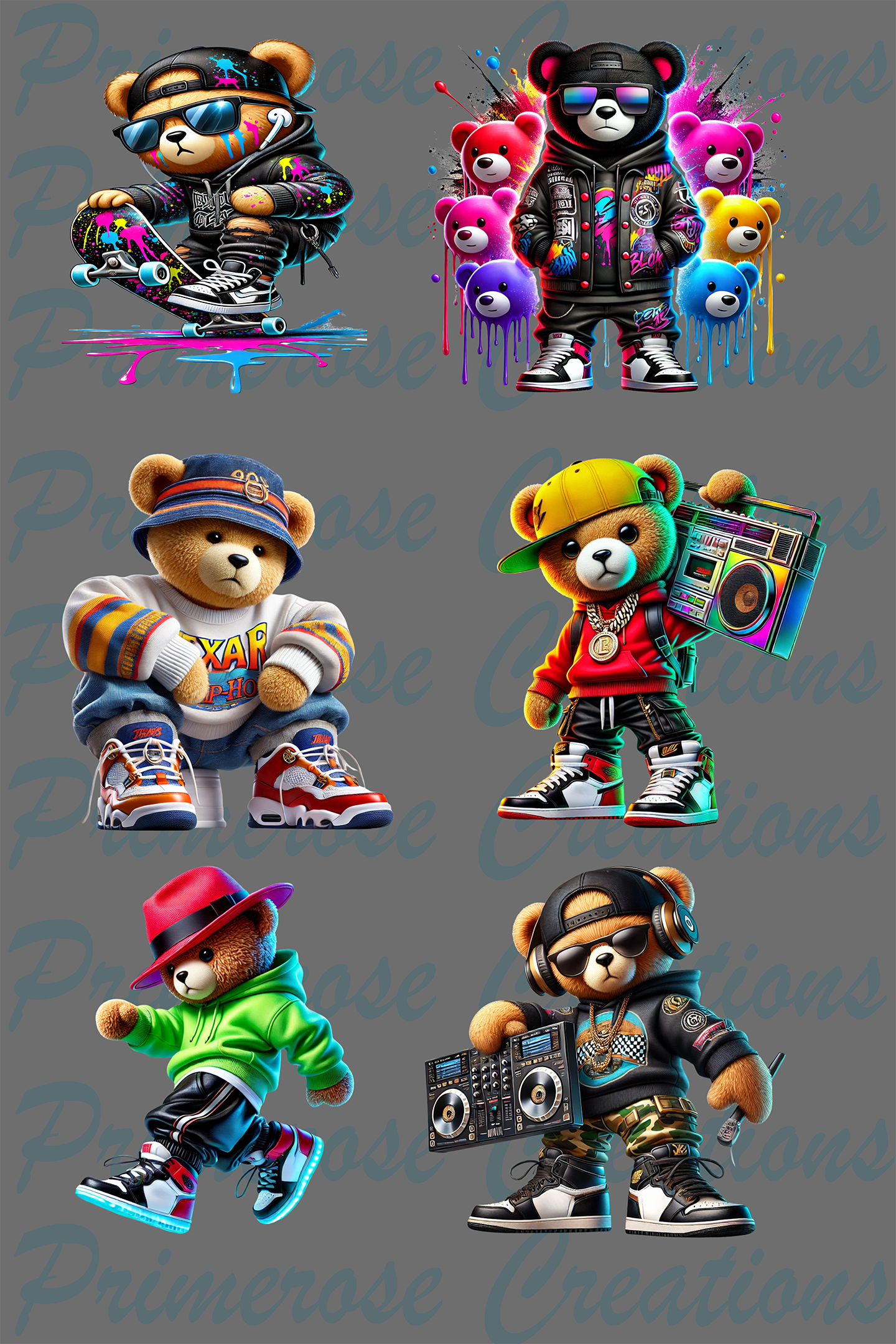 Teddy Bear-Pre Made Gang Sheet 24X36