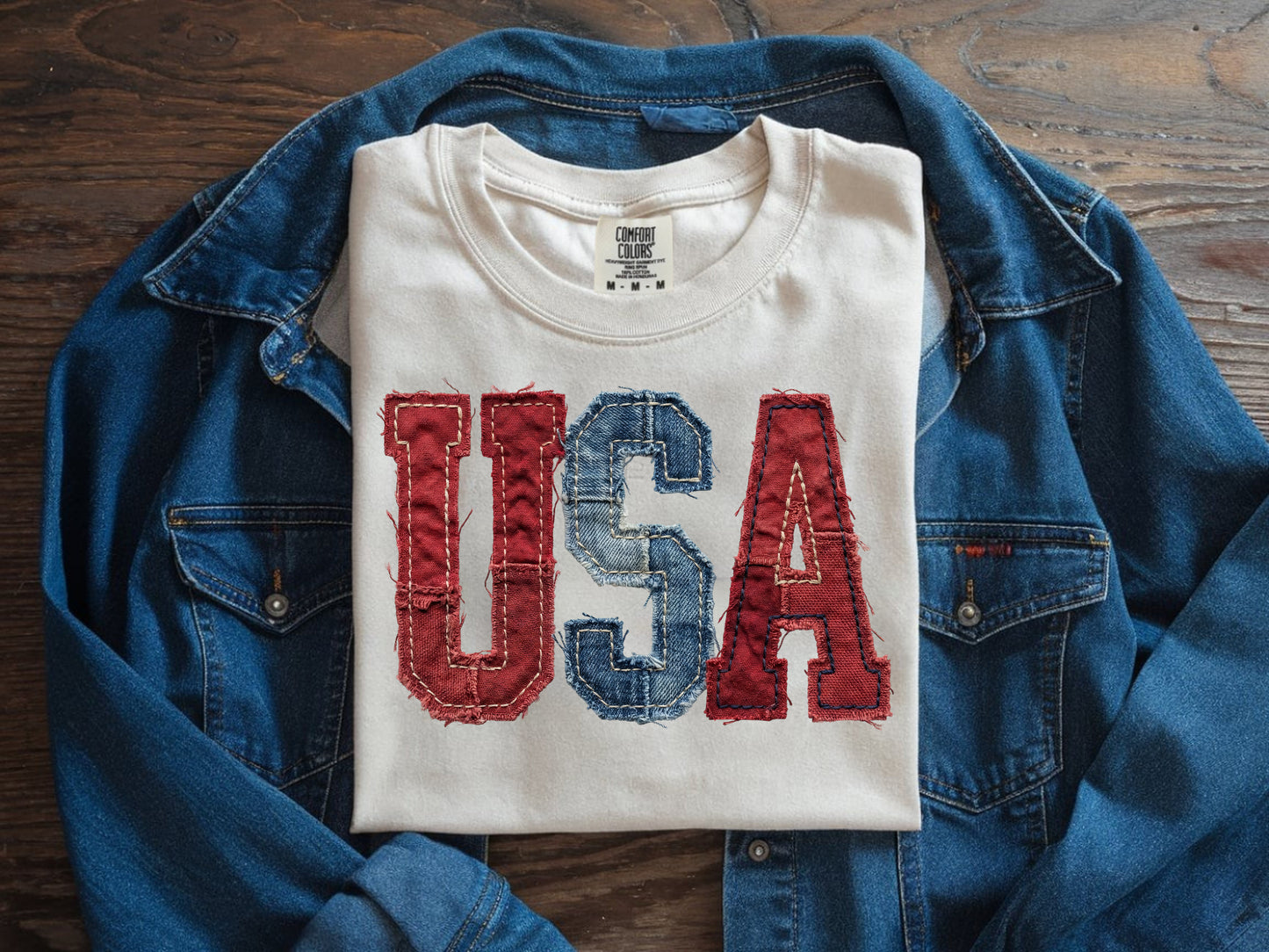 Patch USA - Full Color - DTF Transfer - 2-5 Business Days