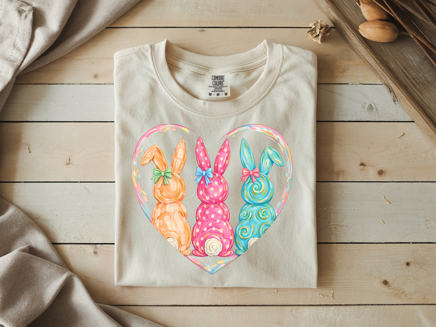 Bunny Heart - Full Color - DTF Transfer