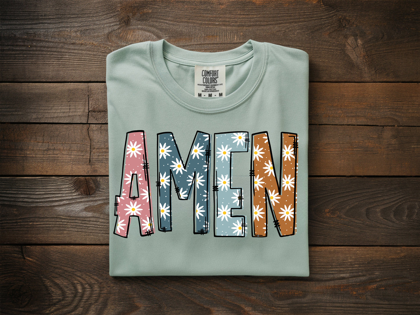 Boho Amen -Full Color - DTF Transfer - 2 to 5 business days
