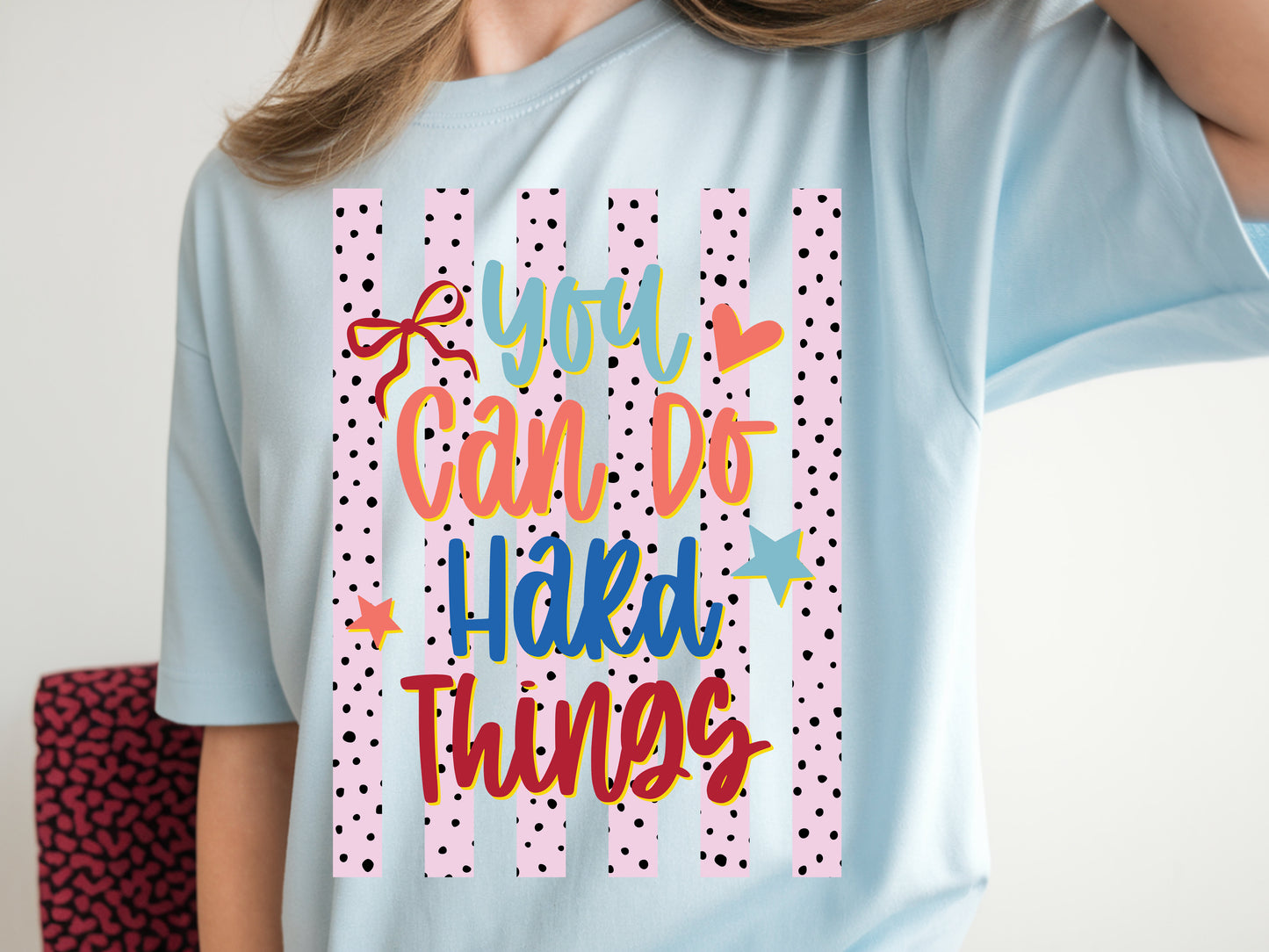 Hard Things Striped - Full Color - DTF Transfer - 2-5 Business Days