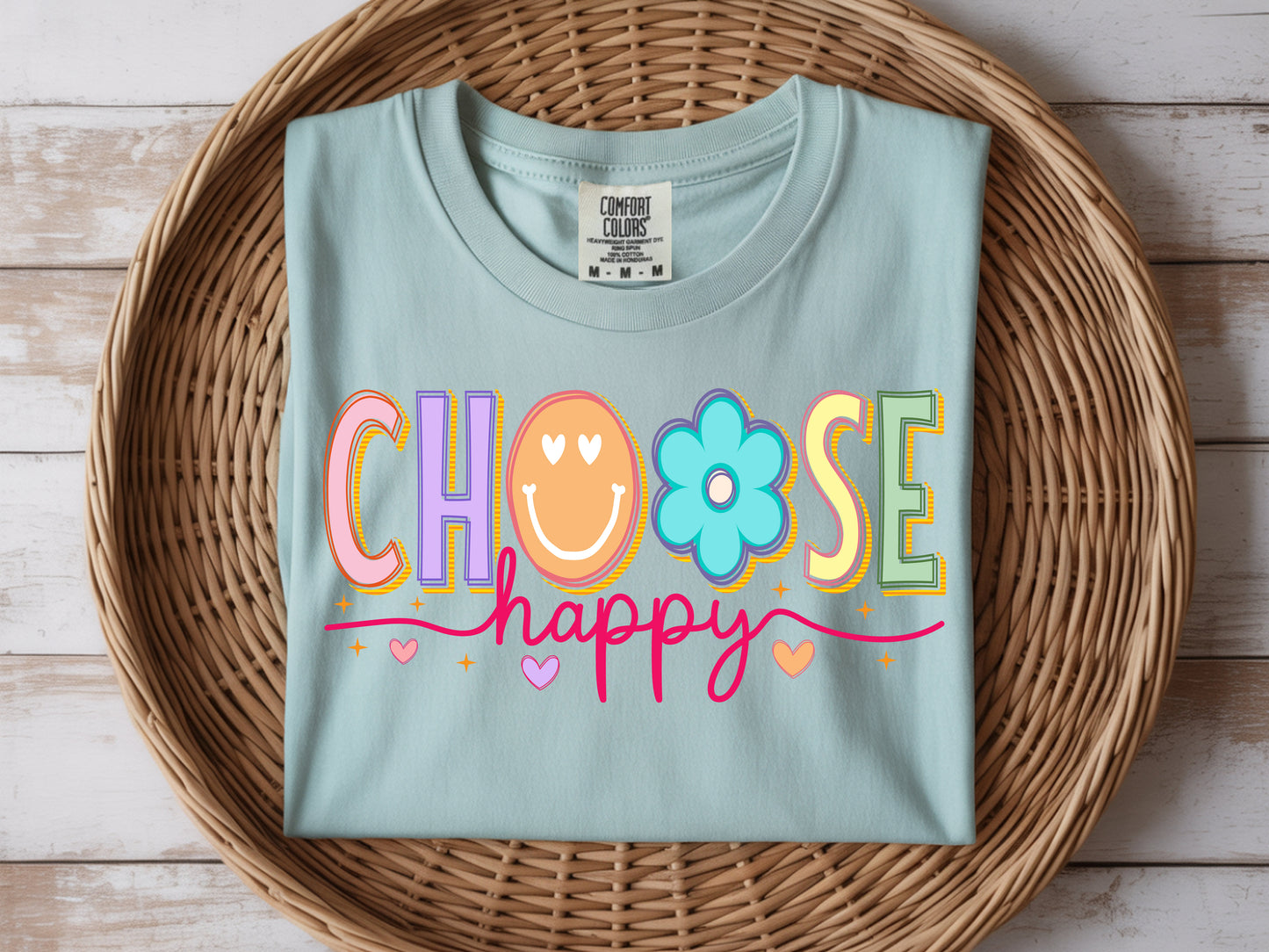 Choose Happy -Full Color - DTF Transfer - 2 to 5 business days