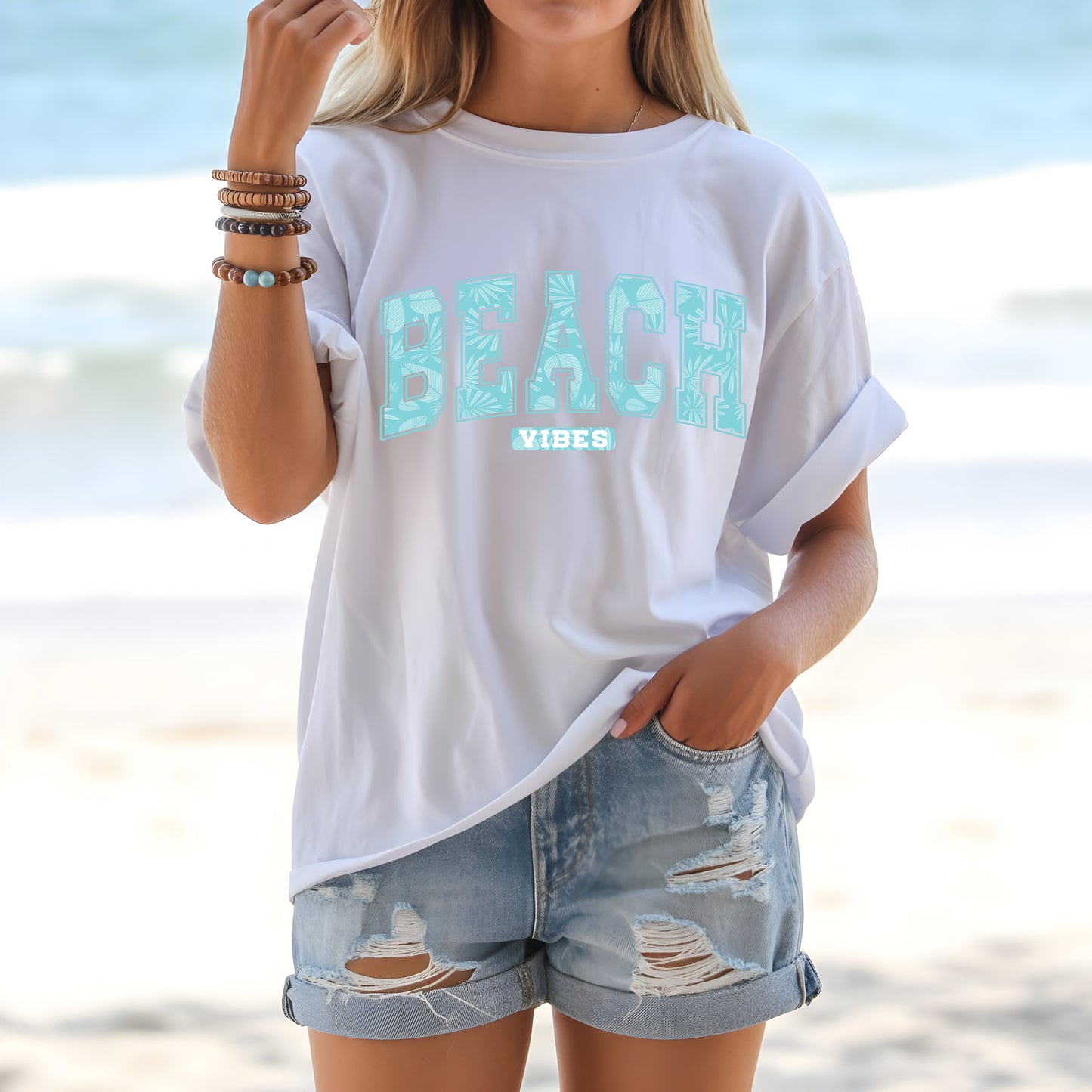 Beach Vibes - Full Color - DTF Transfer - 2-5 Business Days