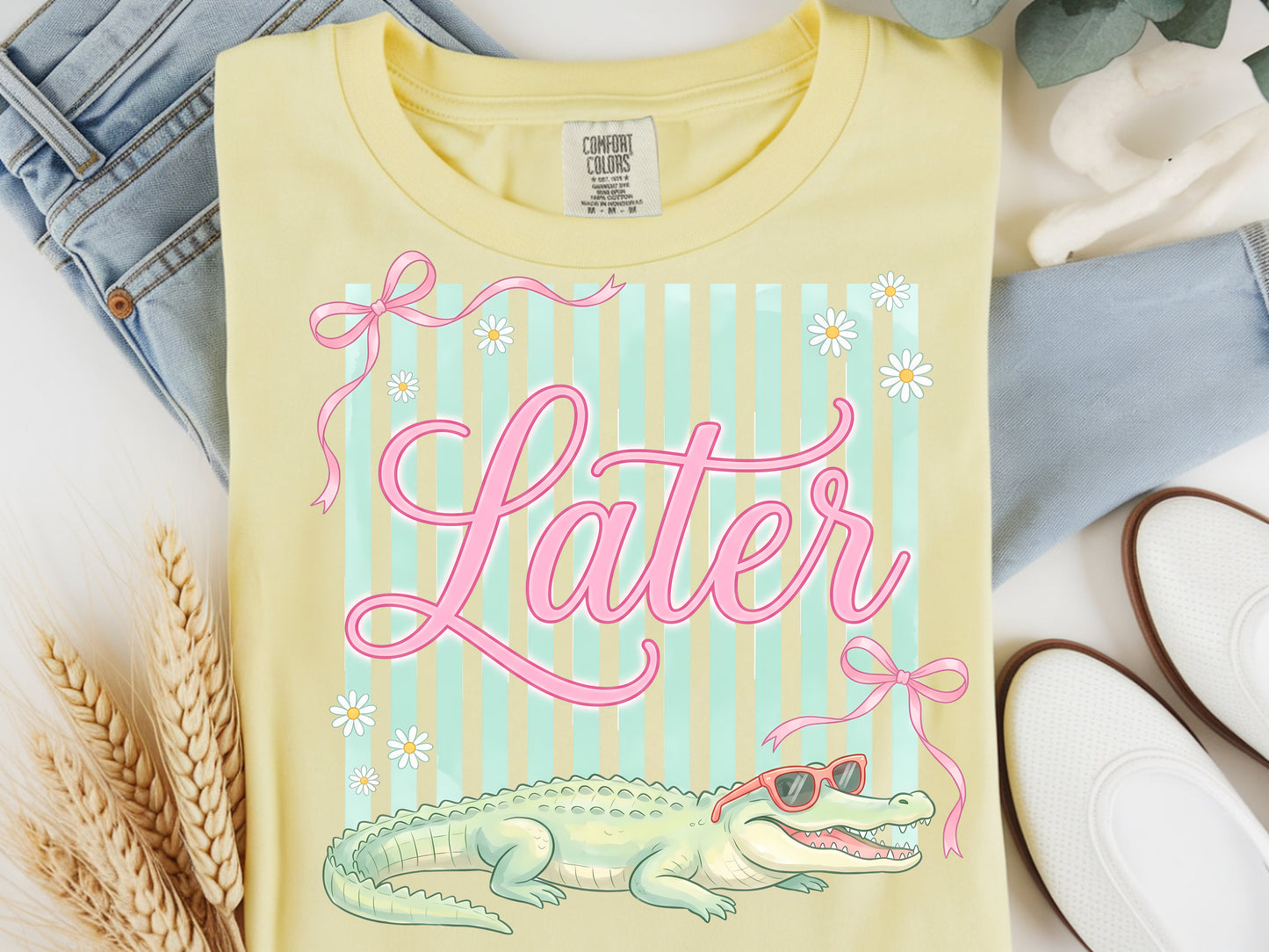 Later Gator Striped - Full Color - DTF Transfer - 2-5 Business Days