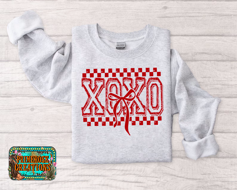 XOXO Coquette Bow Checkered