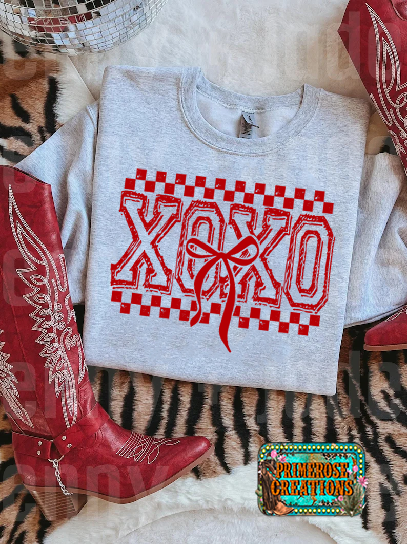 XOXO Coquette Bow Checkered