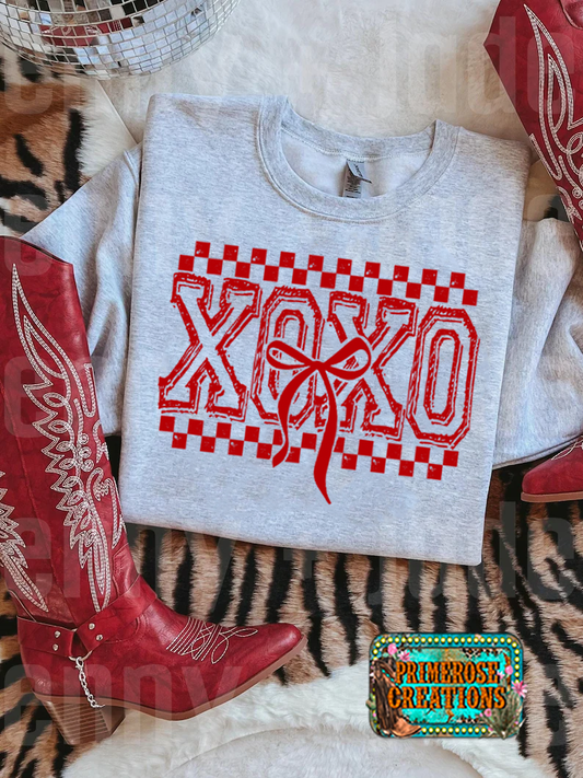 XOXO Coquette Bow Checkered