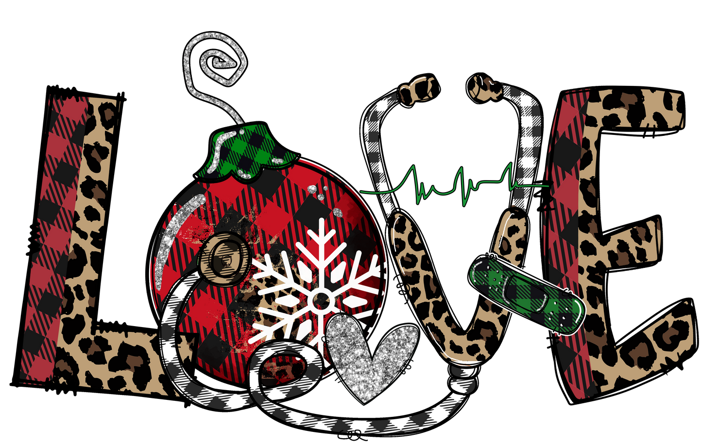 Nurse Love Christmas DTF