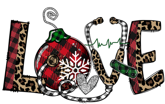 Nurse Love Christmas DTF