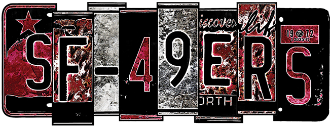 49ERS License Plate DTF