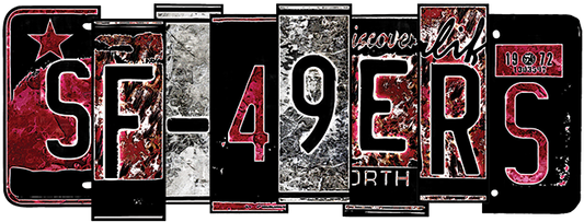 49ERS License Plate DTF