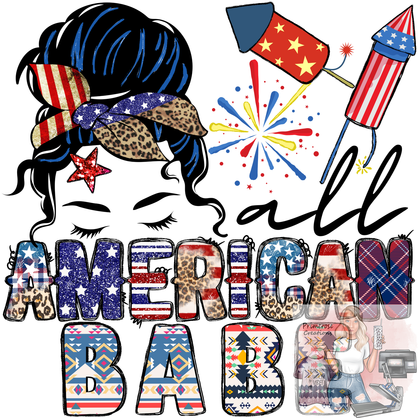 American Babe Aztec DTF