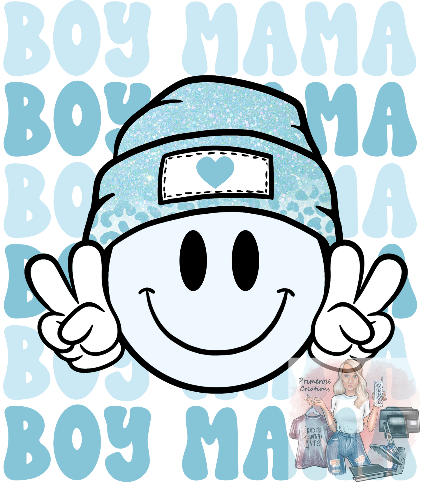 Boy Mama Repeat Retro DTF
