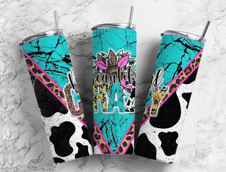 Beautiful Crazy Turquoise Tumbler Wrap