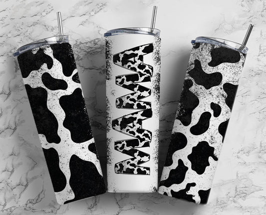 Mama Cow Print Tumbler Wrap