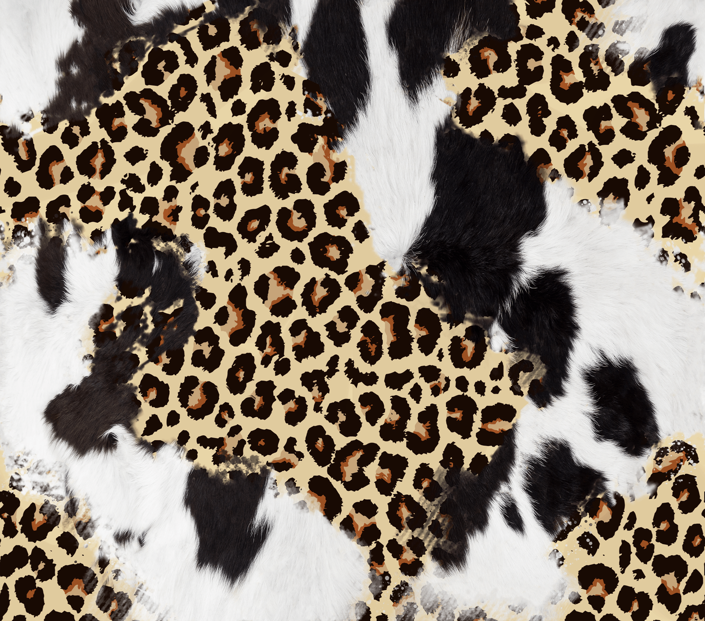 Cheetah and Cowhide Tumbler Wrap