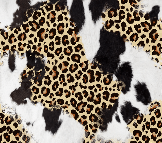 Cheetah and Cowhide Tumbler Wrap