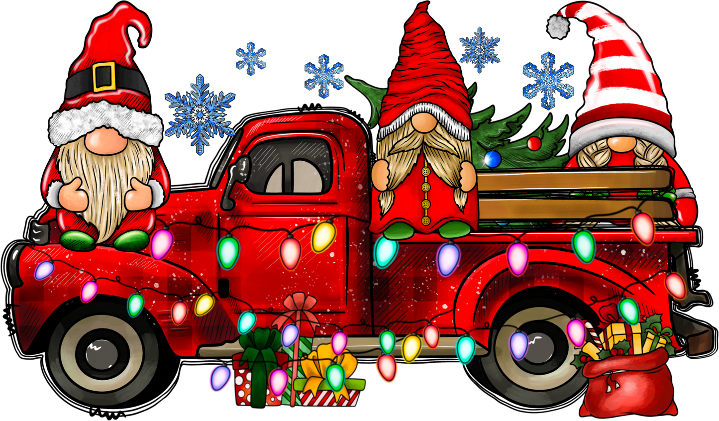 Riding with My Knomies Christmas Truck DTF