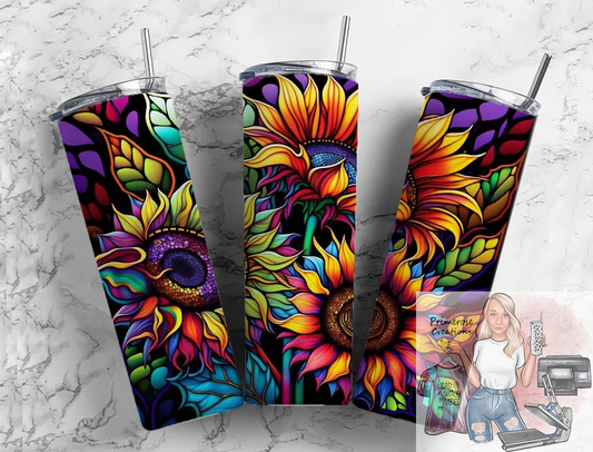Colorful Sunflower 2 Tumbler Wrap