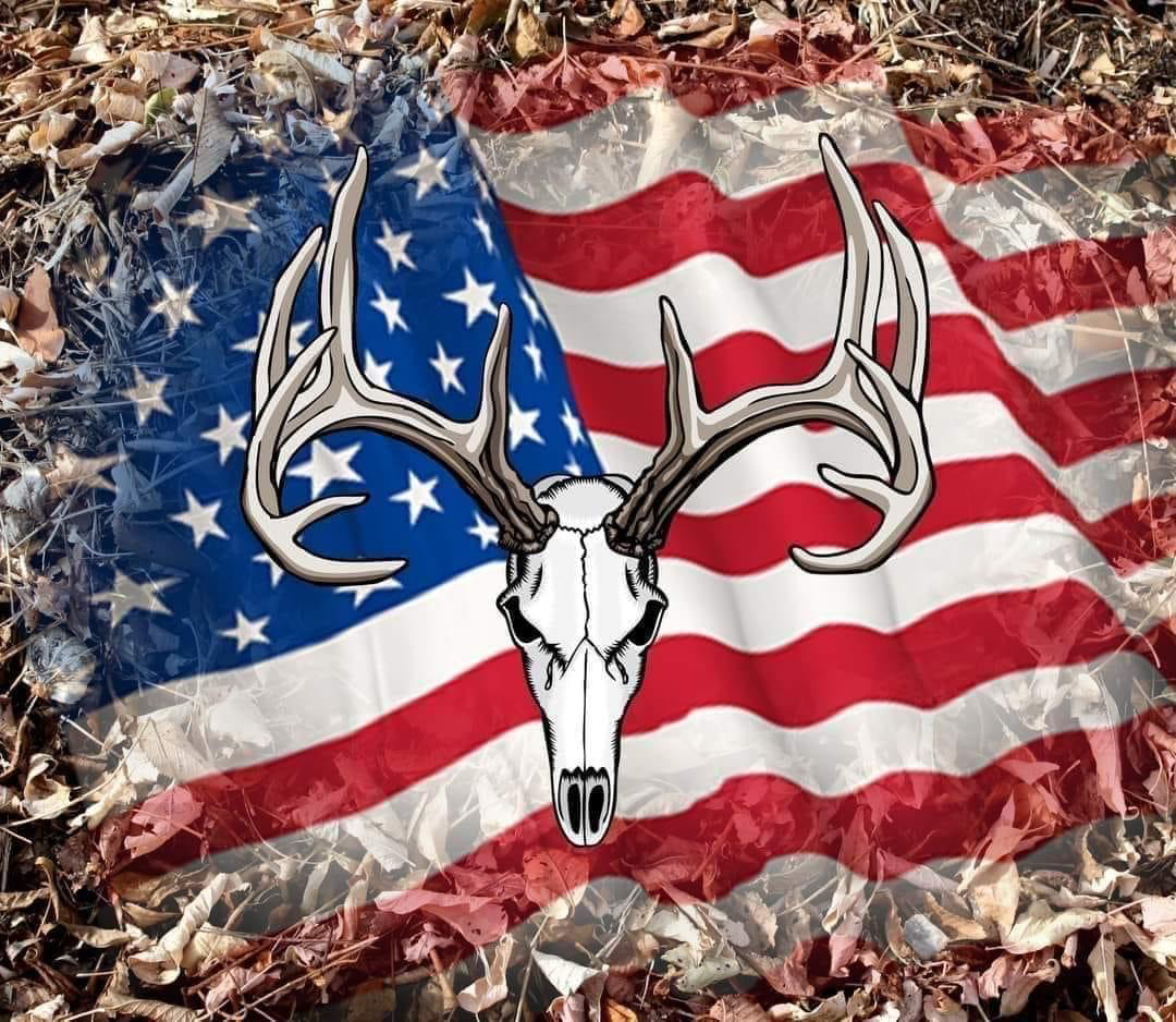 Deer Head and Flag Tumbler Wrap