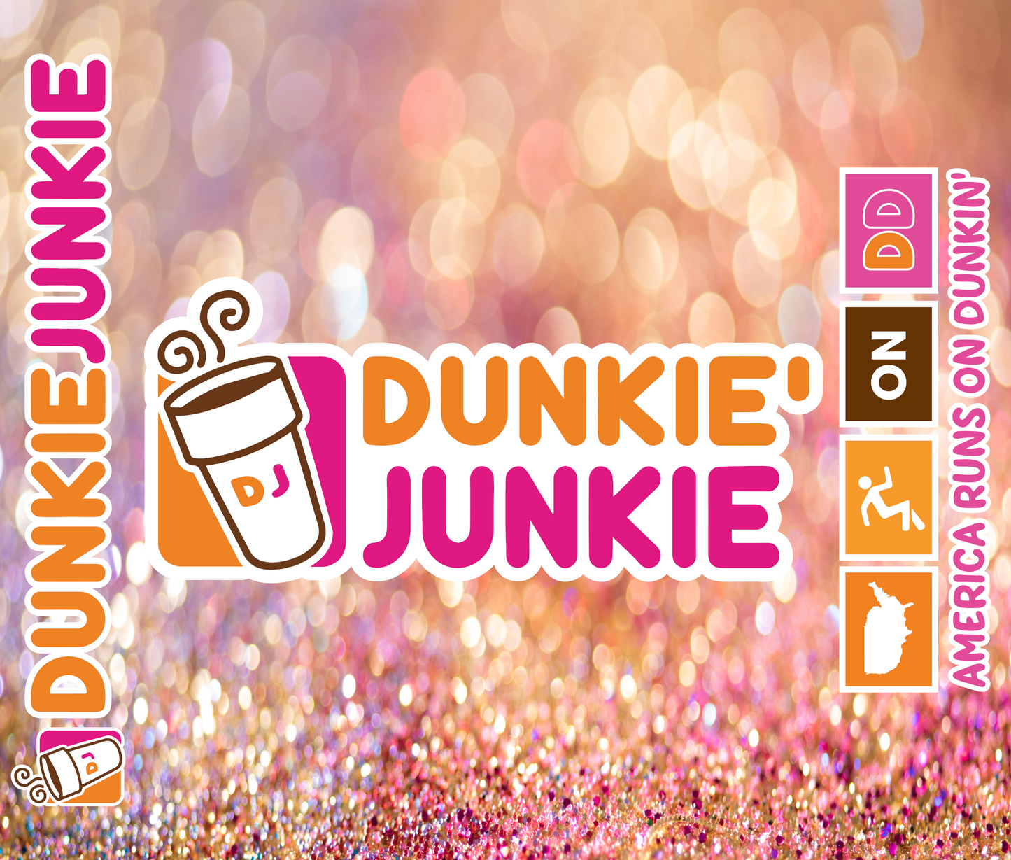 Dunkie Junkie Tumbler Wrap - 20oz Sublimation Wrap